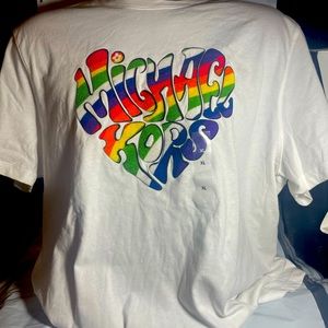 MICHAEL KORS SUMMER Pride Love Men's Short Sleeve Crew Tee XL White